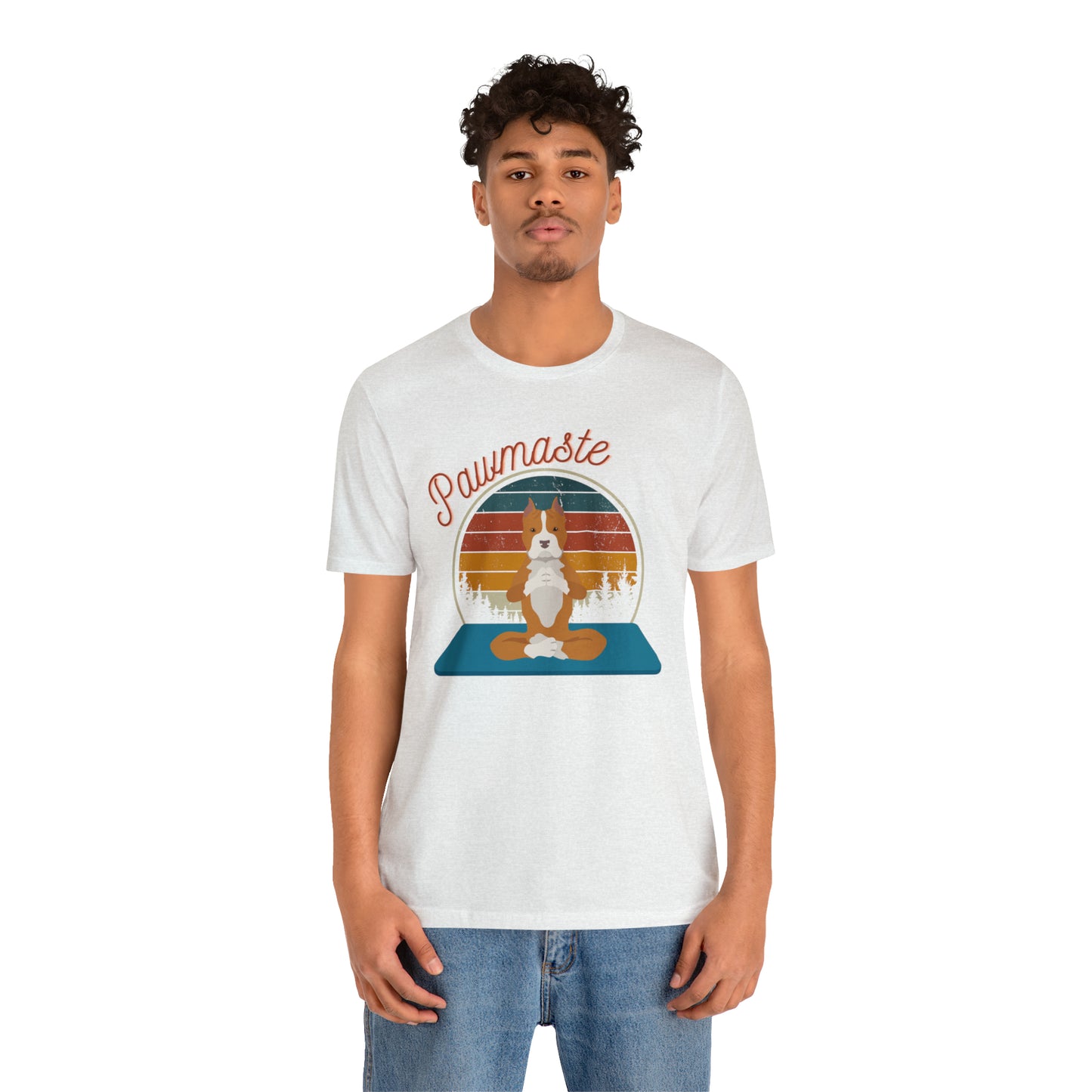 Pawmaste Pitbull Puppy Yoga Mountain Shirt Unisex Classic Tee