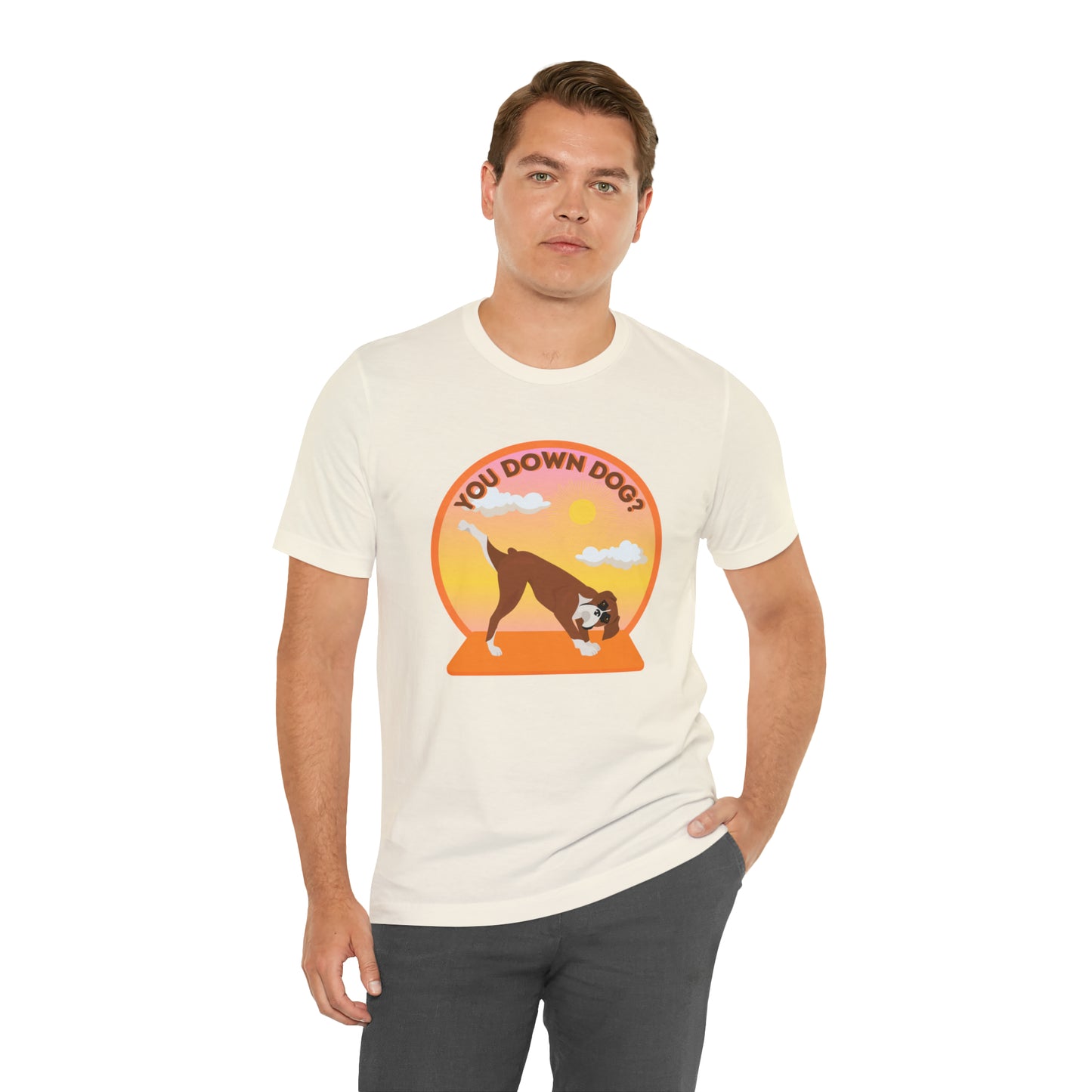 Downdog Boxer Puppy Yoga Shirt Unisex Classic Tee