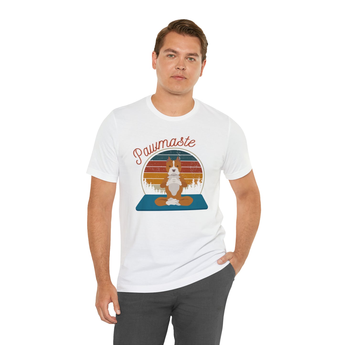 Pawmaste Pitbull Puppy Yoga Mountain Shirt Unisex Classic Tee