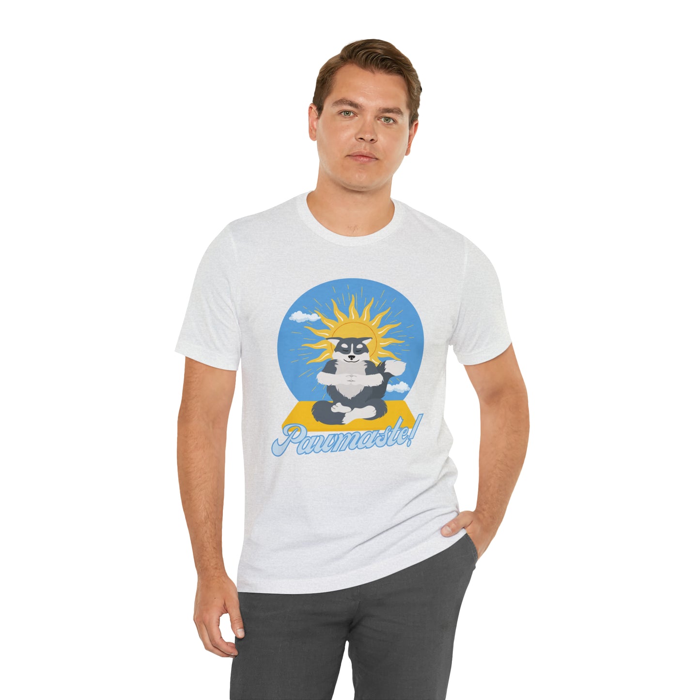 Pawmaste Happy Husky Puppy Yoga Shirt Unisex Classic Tee