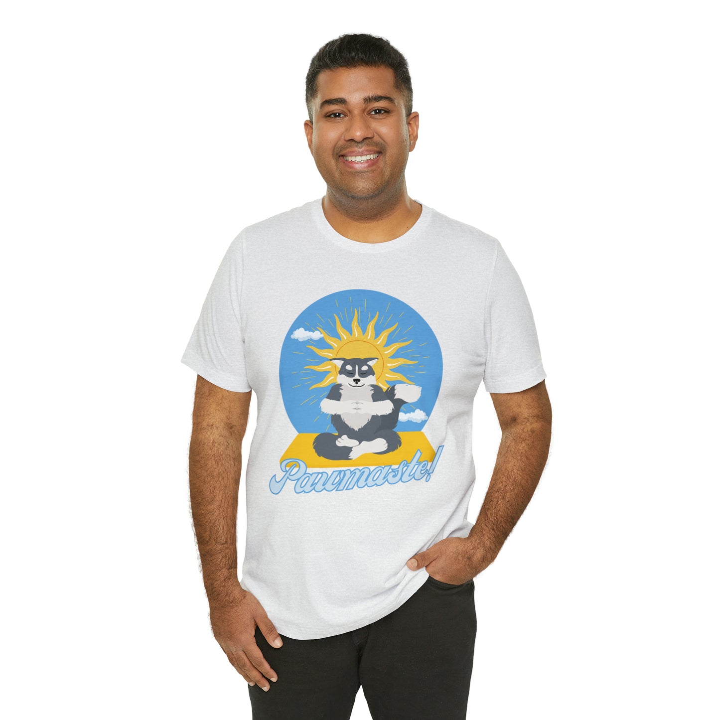 Pawmaste Happy Husky Puppy Yoga Shirt Unisex Classic Tee