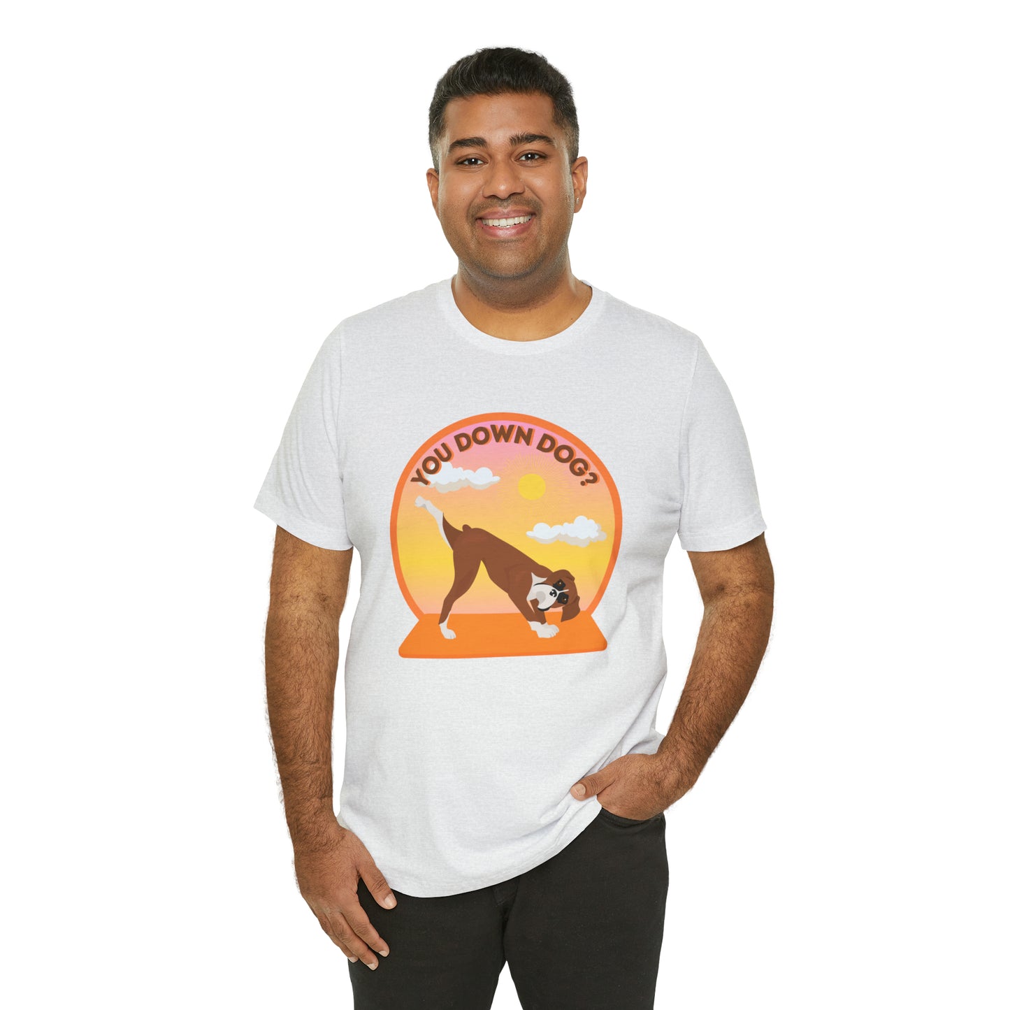 Downdog Boxer Puppy Yoga Shirt Unisex Classic Tee
