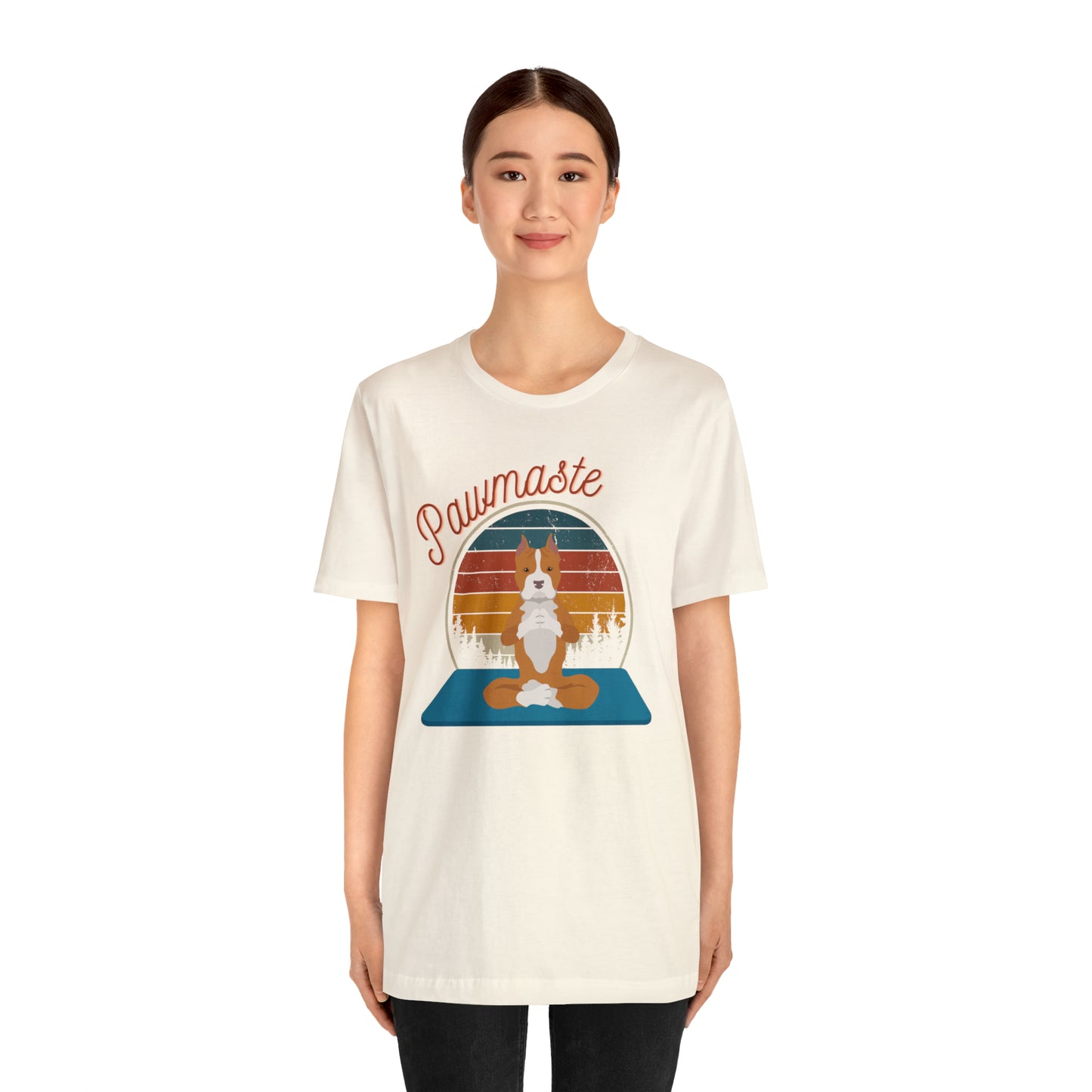 Pawmaste Pitbull Puppy Yoga Mountain Shirt Unisex Classic Tee