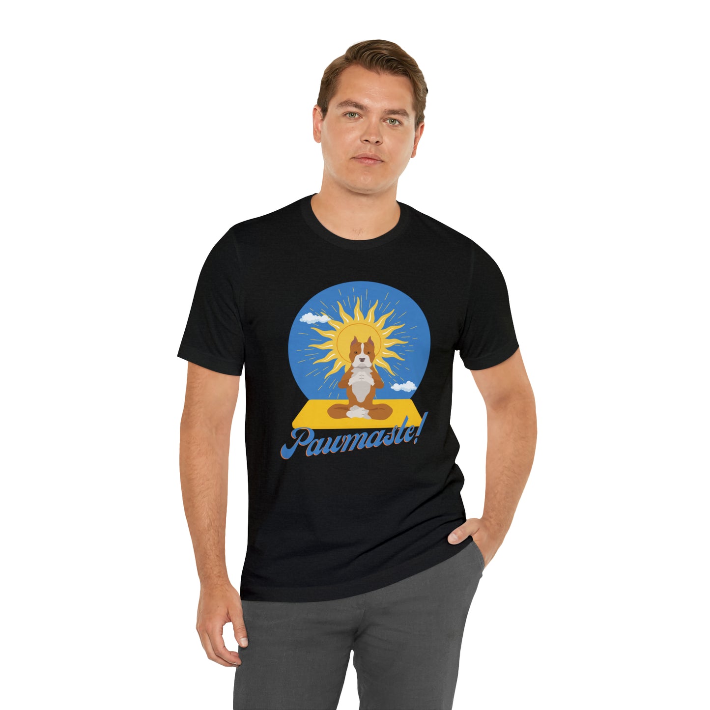 Pawmaste Pitbull Puppy Yoga Shirt Unisex Classic Tee