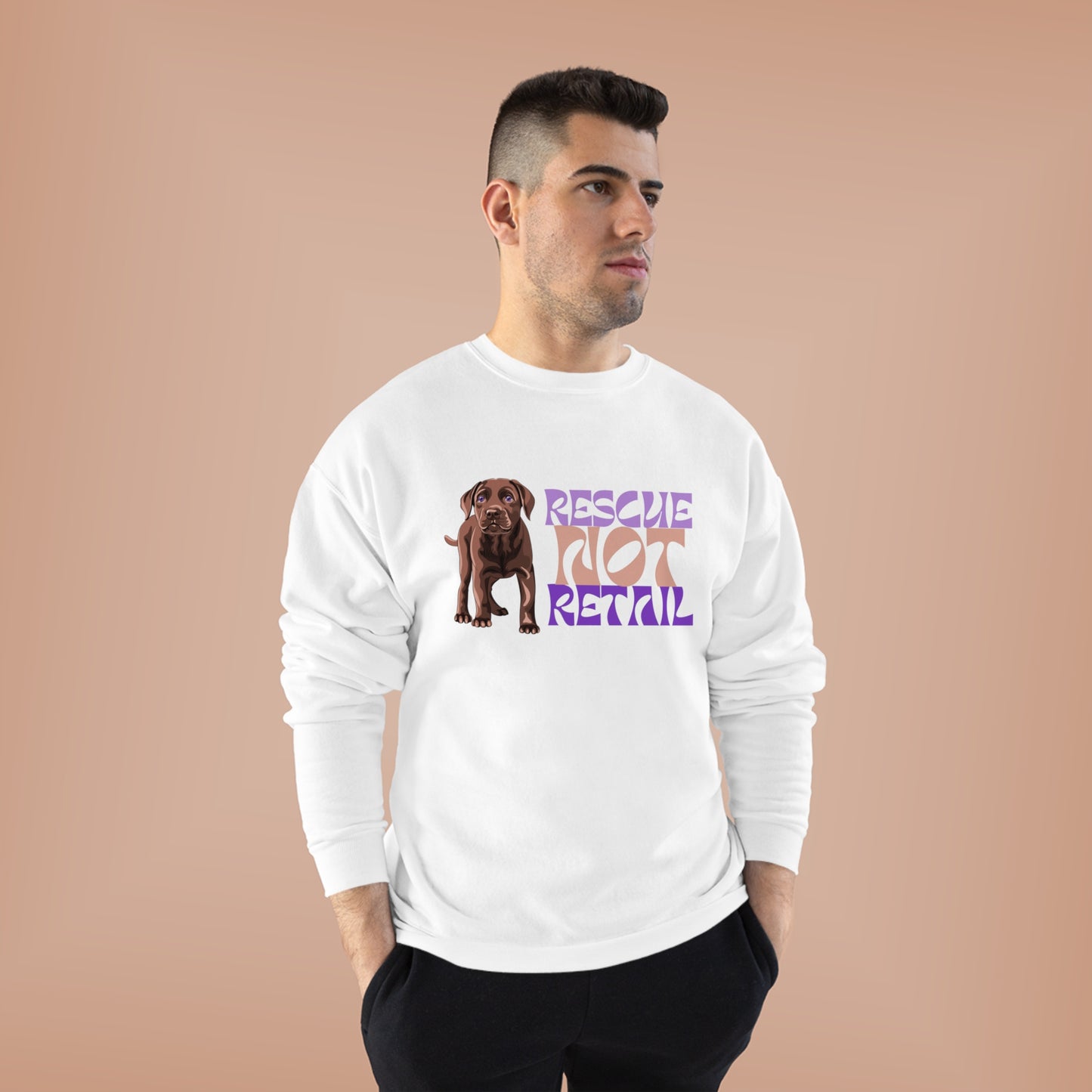 Rescue Not Retail Unisex EcoSmart Crewneck Sweatshirt