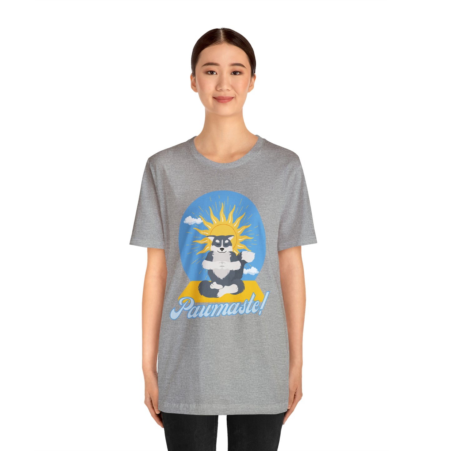 Pawmaste Happy Husky Puppy Yoga Shirt Unisex Classic Tee