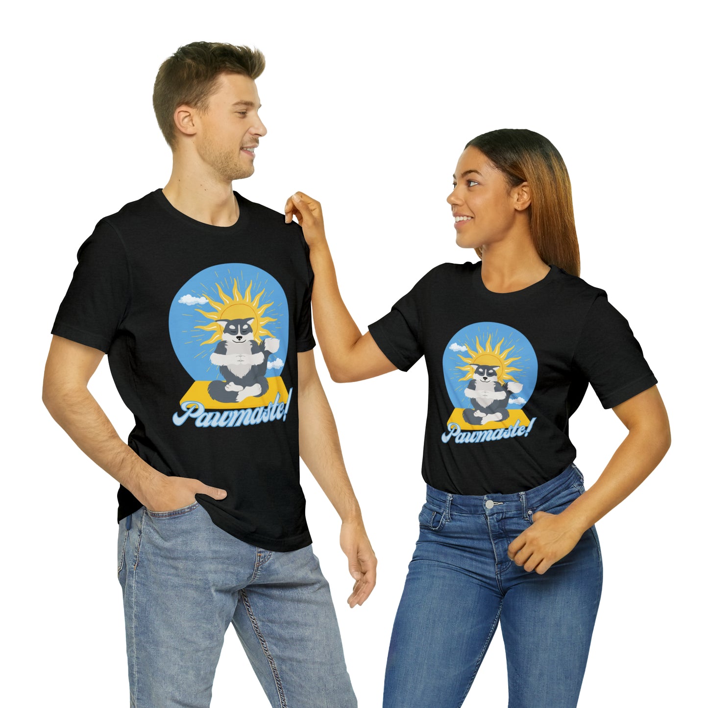 Pawmaste Happy Husky Puppy Yoga Shirt Unisex Classic Tee