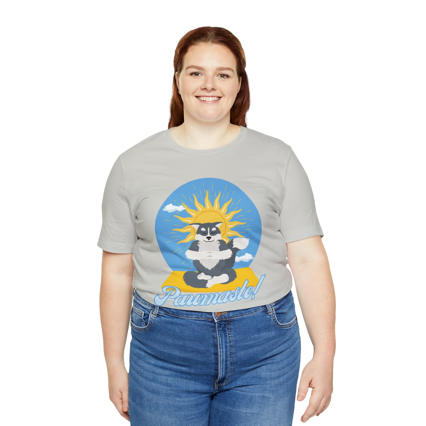 Pawmaste Happy Husky Puppy Yoga Shirt Unisex Classic Tee