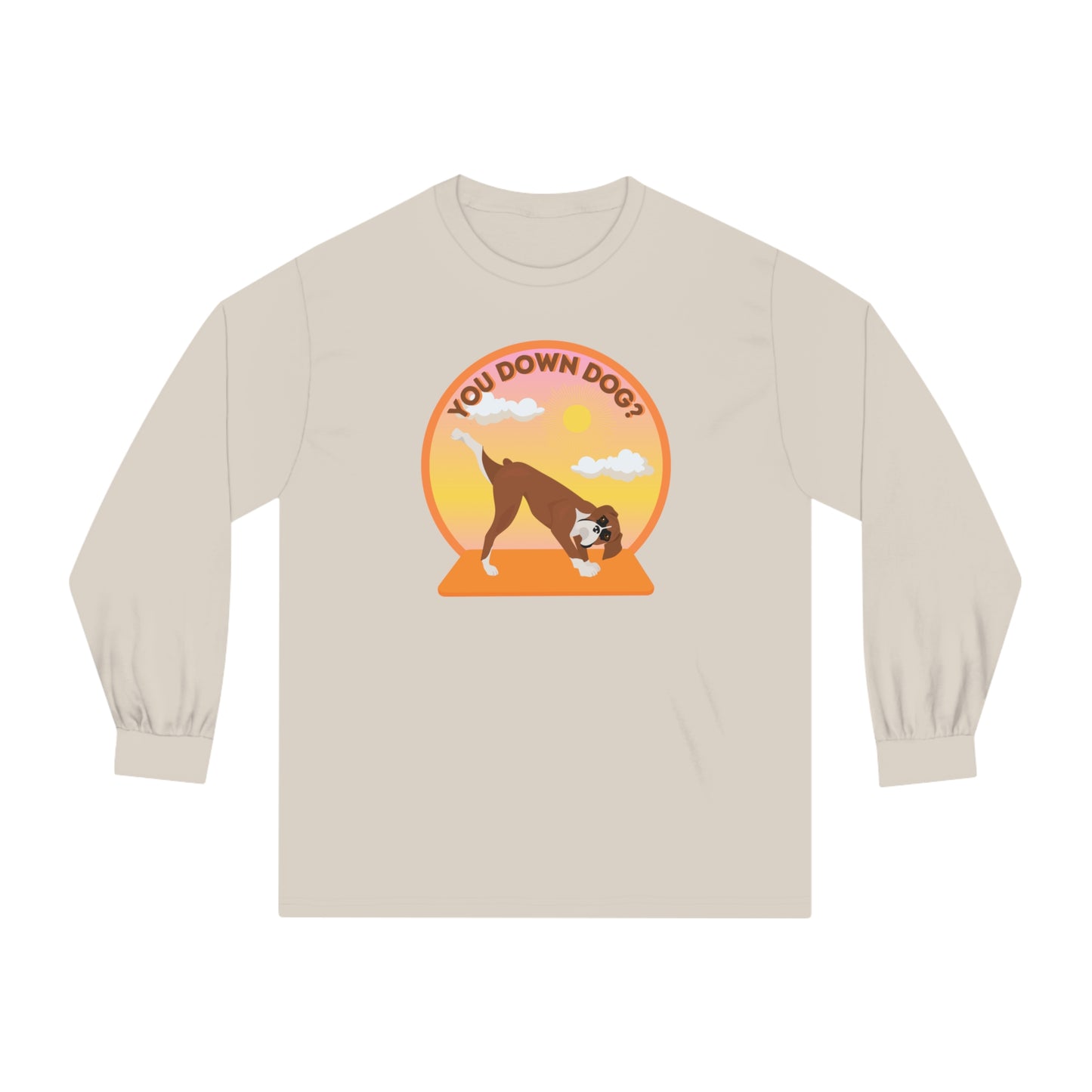 Downdog Boxer Puppy Yoga Unisex Classic long Sleeve Tee