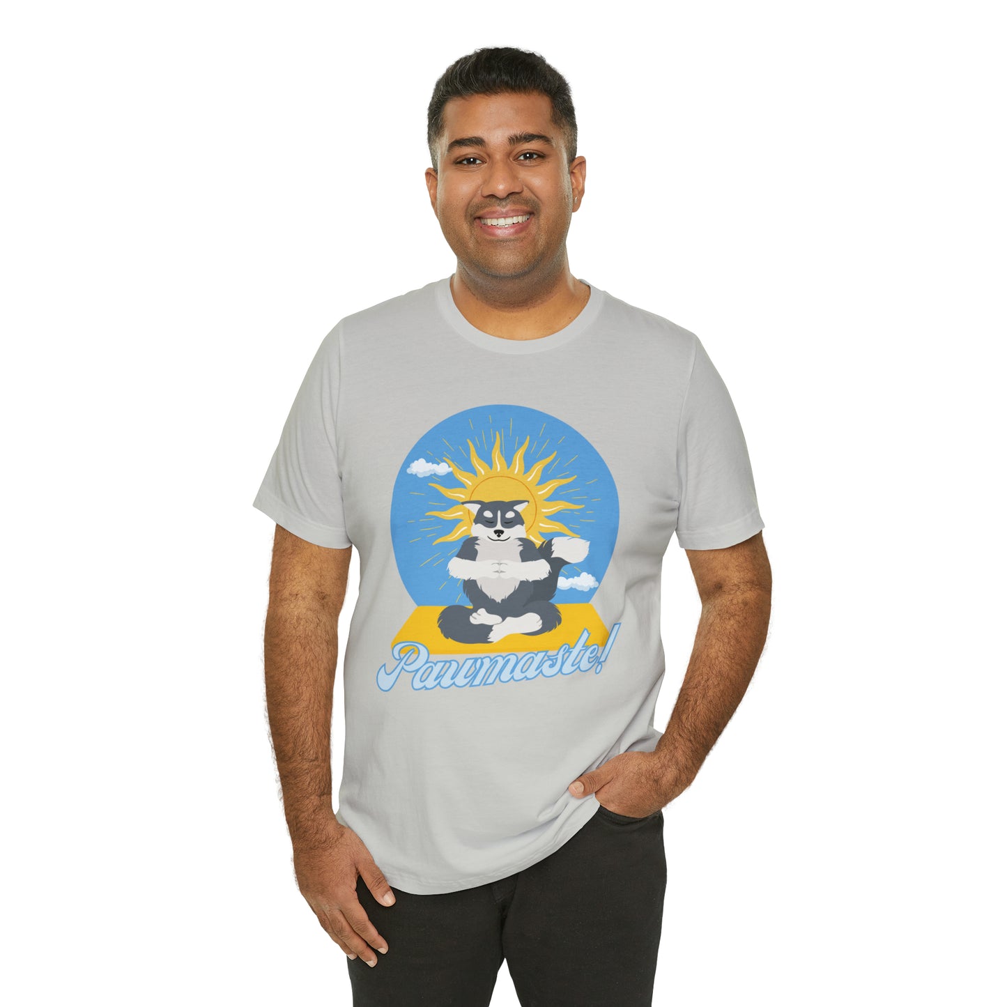 Pawmaste Happy Husky Puppy Yoga Shirt Unisex Classic Tee