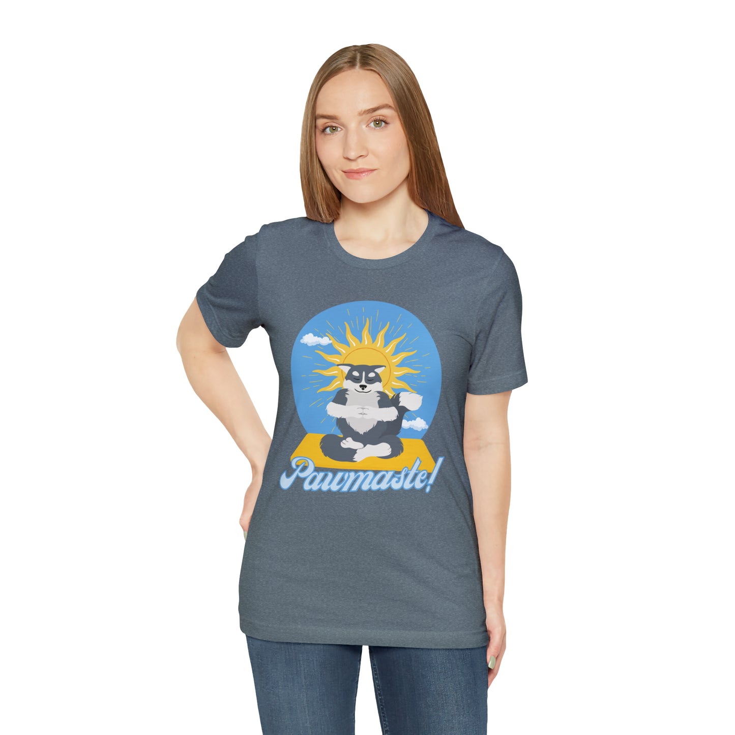 Pawmaste Happy Husky Puppy Yoga Shirt Unisex Classic Tee