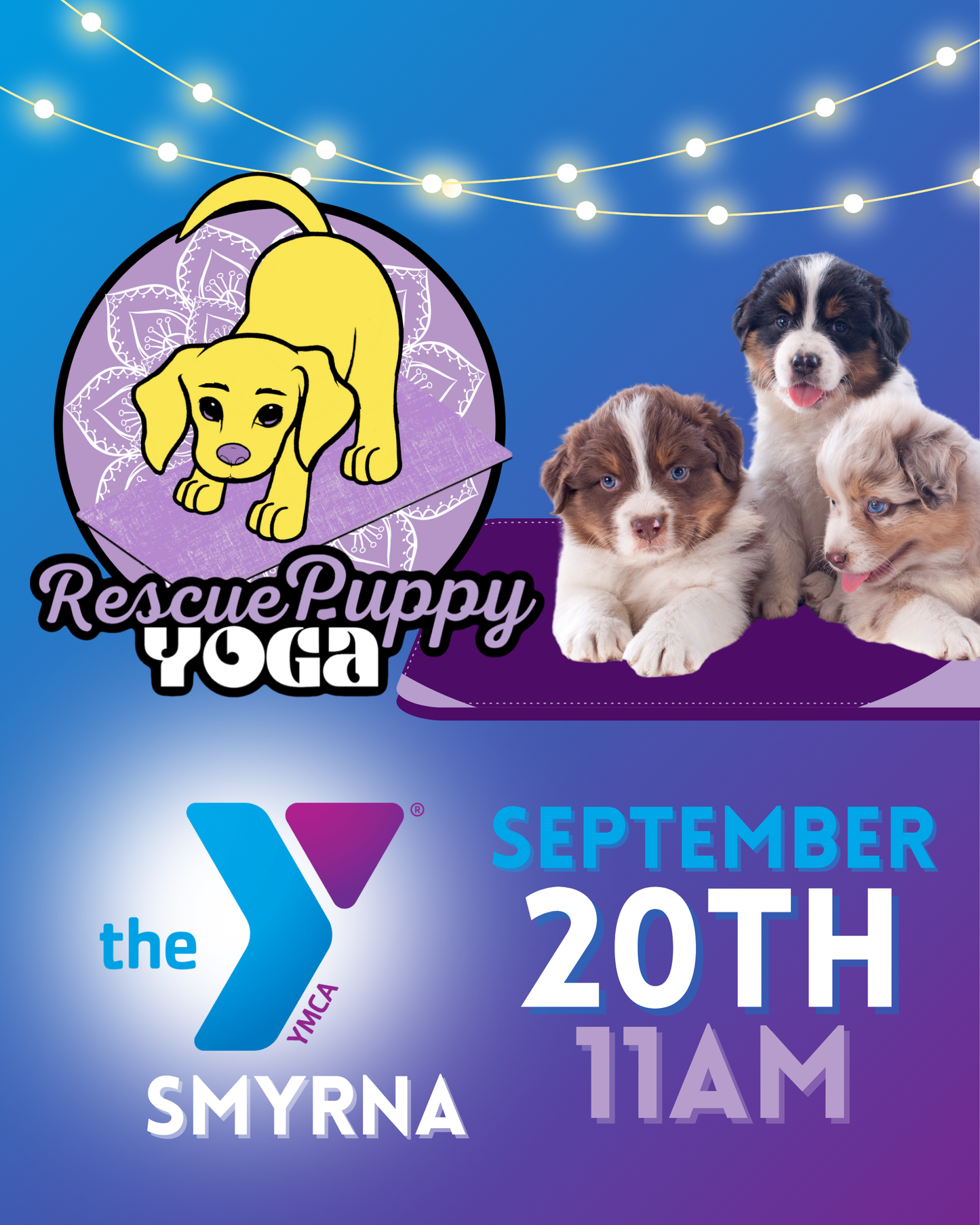 Rescue Puppy Yoga - Northern Rutherford YMCA