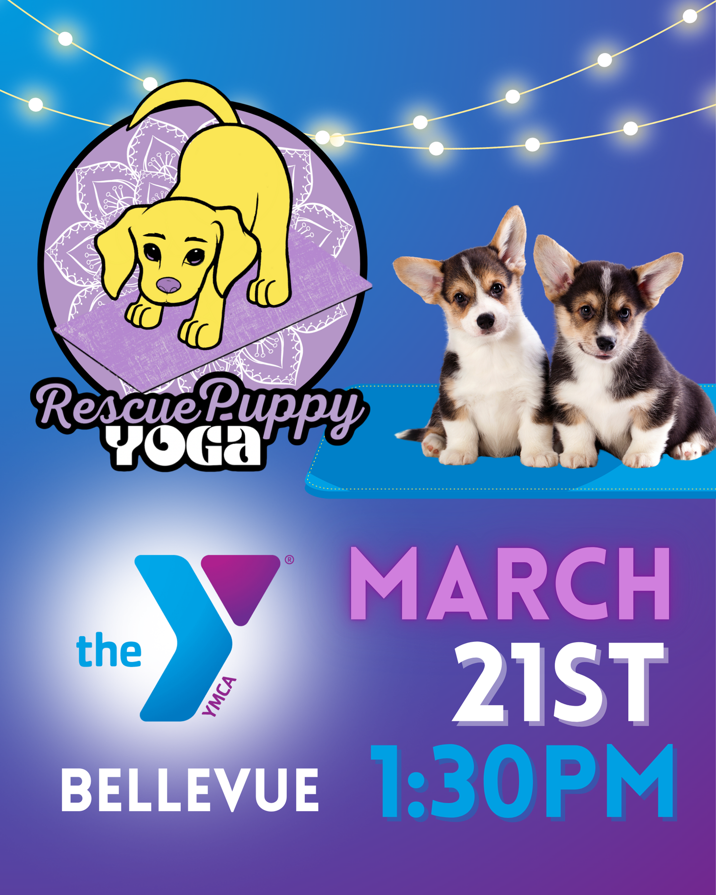Rescue Puppy Yoga - Bellevue YMCA