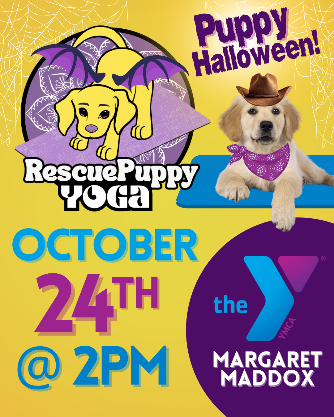 Rescue Puppy Yoga - Margaret Maddox Family YMCA East Center