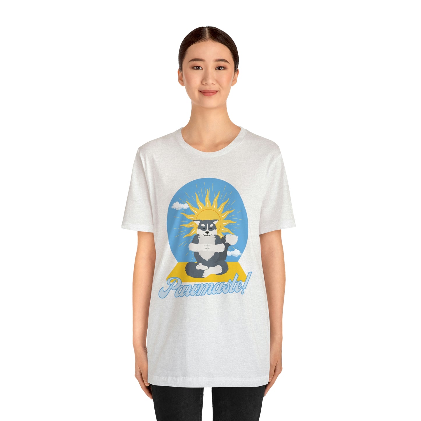 Pawmaste Happy Husky Puppy Yoga Shirt Unisex Classic Tee