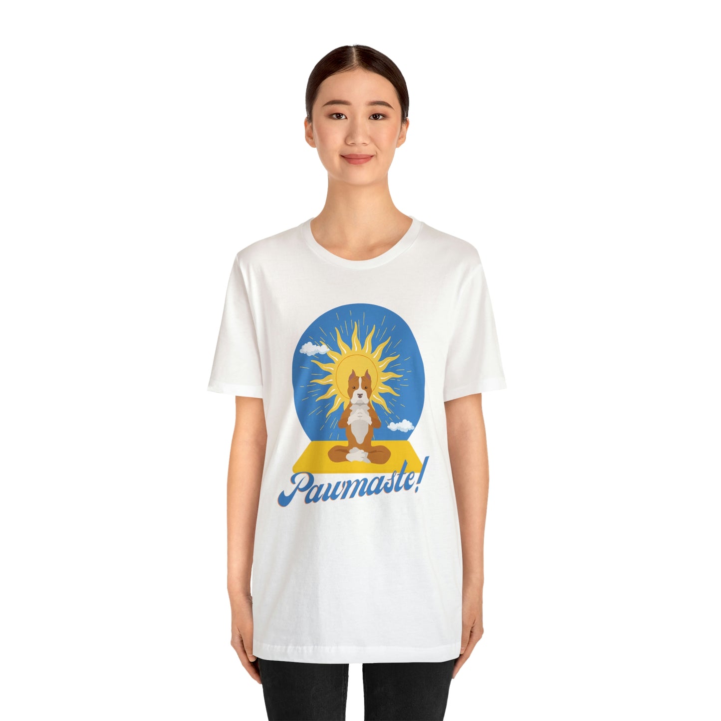 Pawmaste Pitbull Puppy Yoga Shirt Unisex Classic Tee