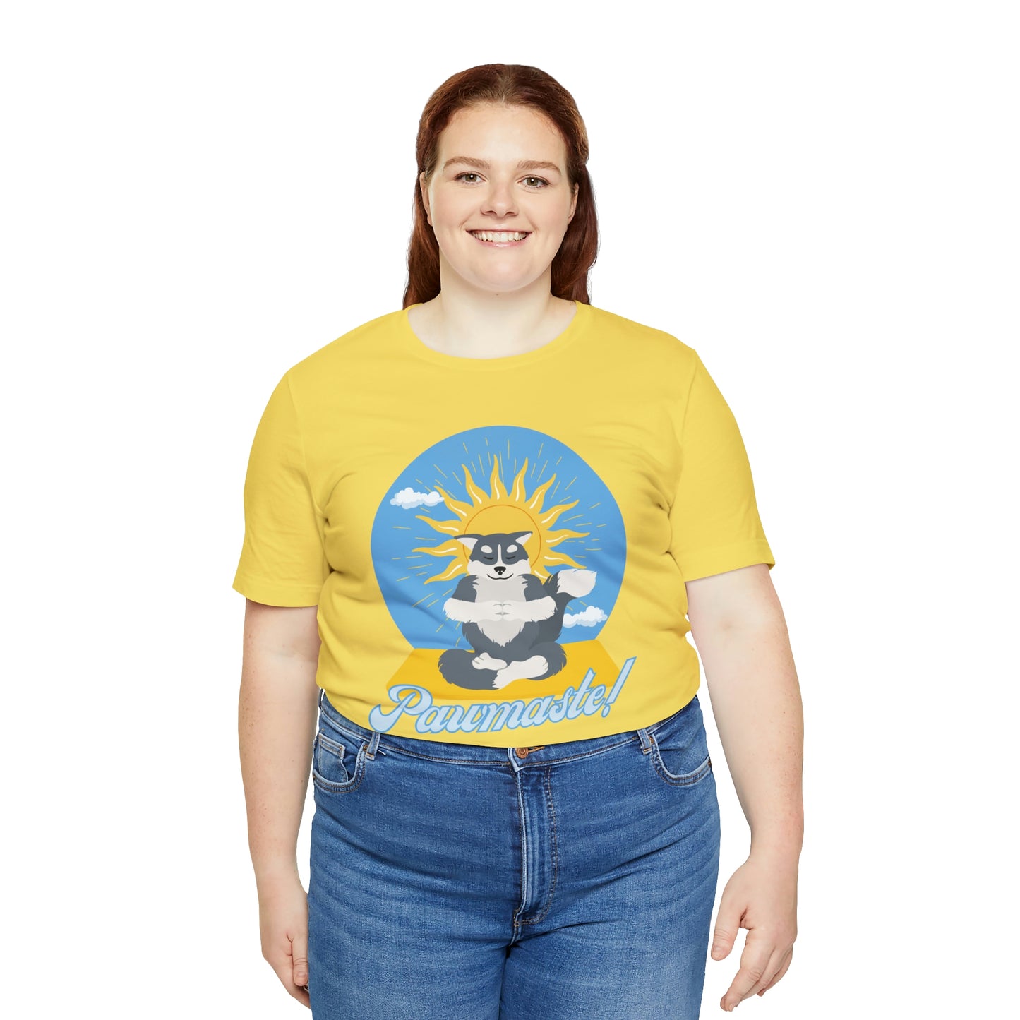 Pawmaste Happy Husky Puppy Yoga Shirt Unisex Classic Tee