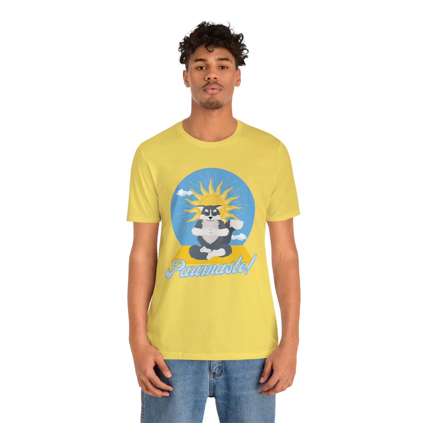Pawmaste Happy Husky Puppy Yoga Shirt Unisex Classic Tee