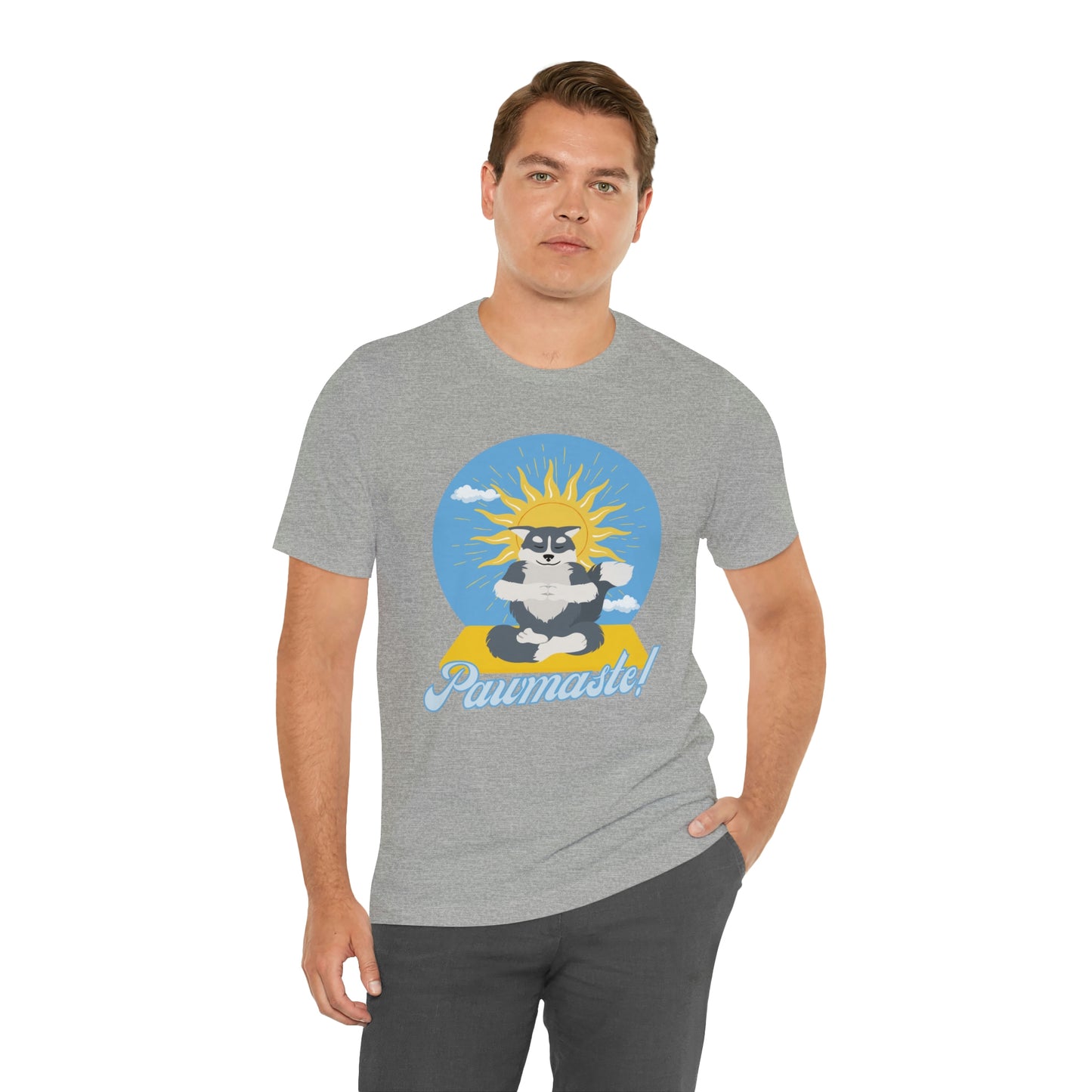Pawmaste Happy Husky Puppy Yoga Shirt Unisex Classic Tee