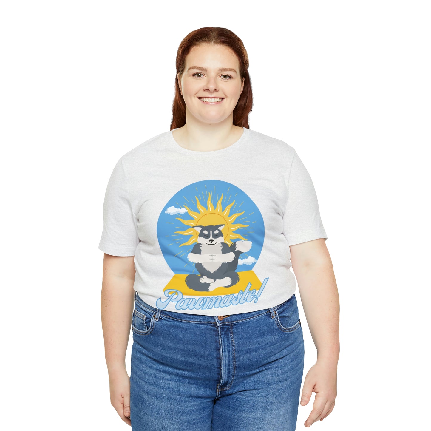 Pawmaste Happy Husky Puppy Yoga Shirt Unisex Classic Tee