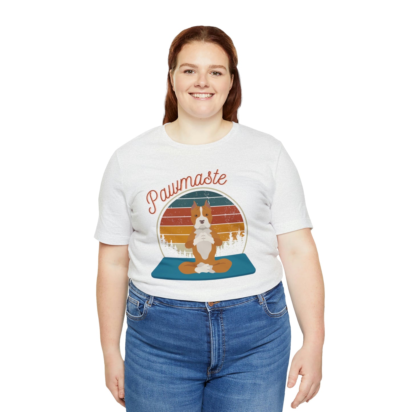 Pawmaste Pitbull Puppy Yoga Mountain Shirt Unisex Classic Tee