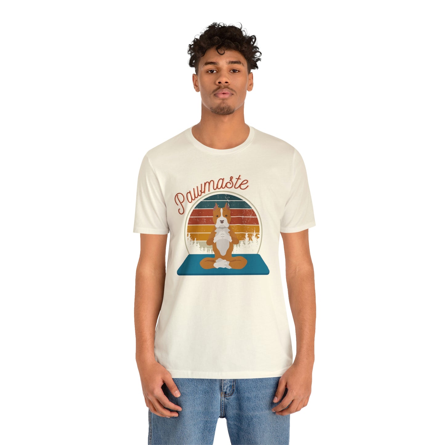 Pawmaste Pitbull Puppy Yoga Mountain Shirt Unisex Classic Tee