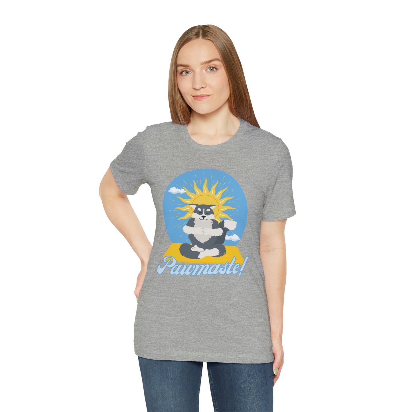 Pawmaste Happy Husky Puppy Yoga Shirt Unisex Classic Tee