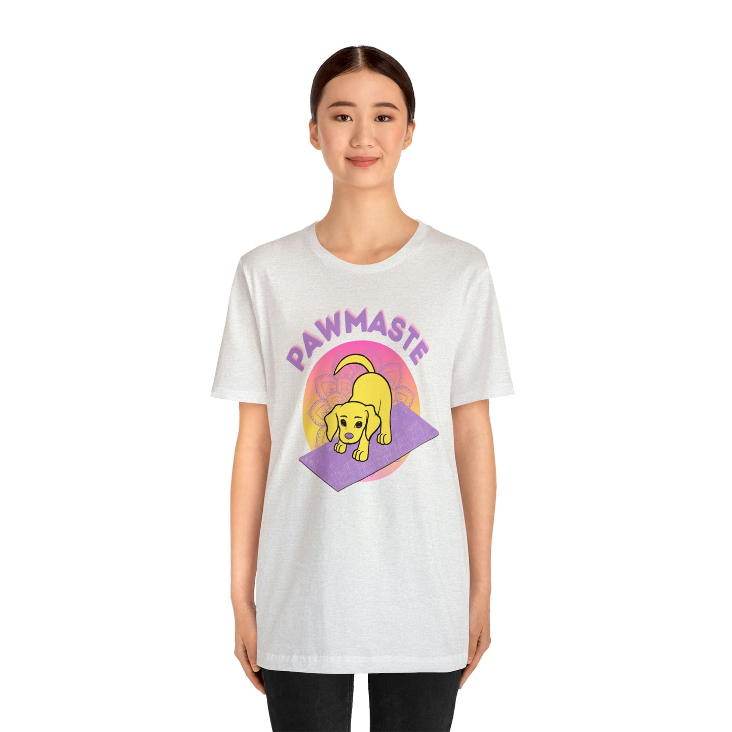 Pawmaste with Yogi the Rescue Puppy Yoga Mascot Mountain Seen Unisex Classic Tee
