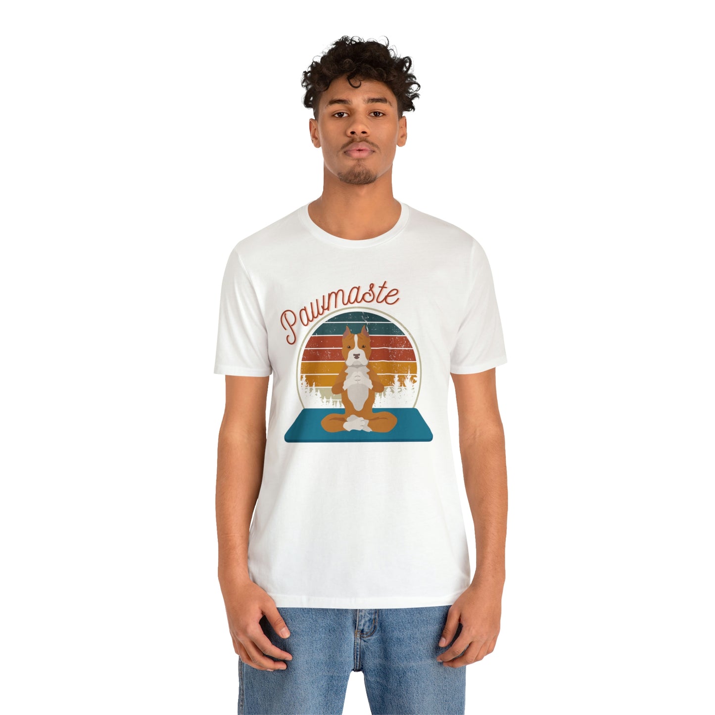 Pawmaste Pitbull Puppy Yoga Mountain Shirt Unisex Classic Tee