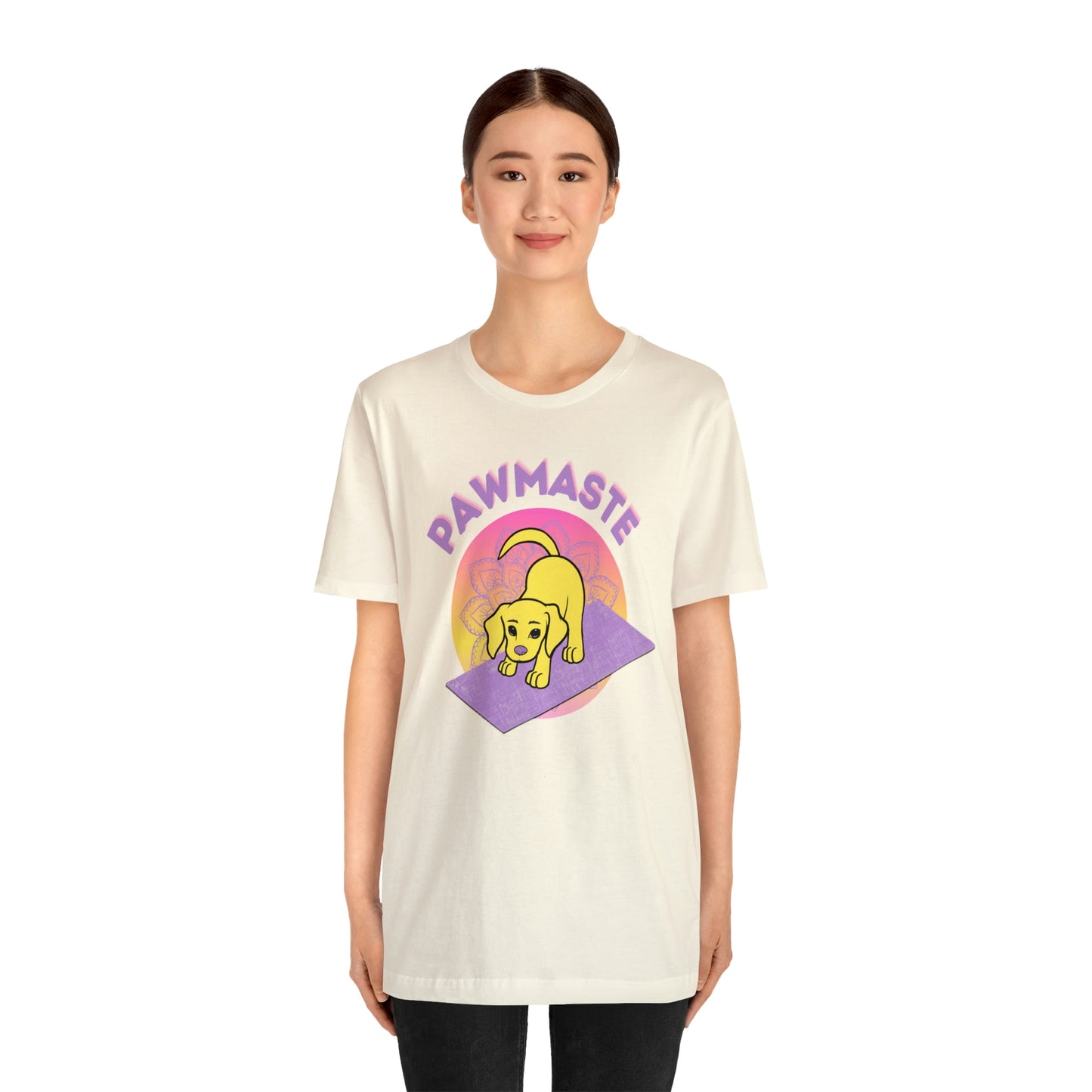 Pawmaste with Yogi the Rescue Puppy Yoga Mascot Mountain Seen Unisex Classic Tee