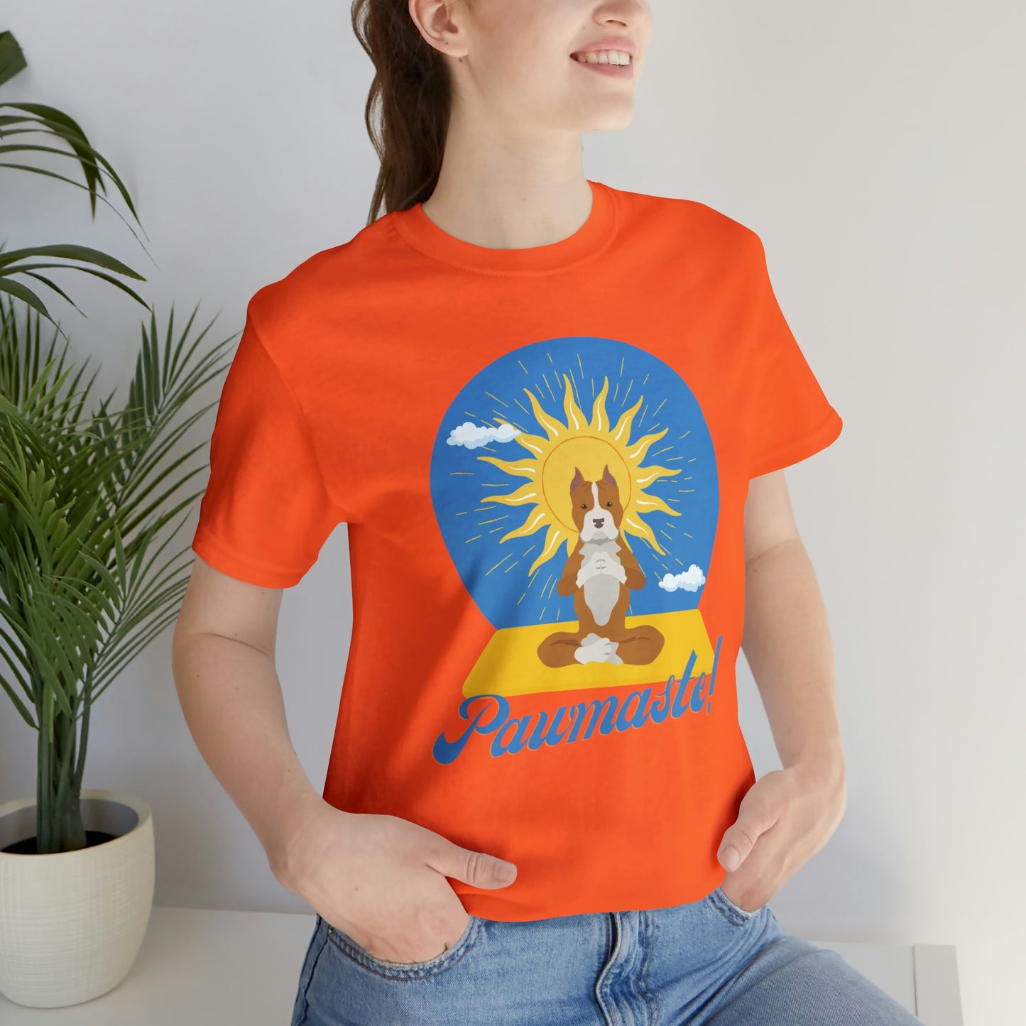 Pawmaste Pitbull Puppy Yoga Shirt Unisex Classic Tee
