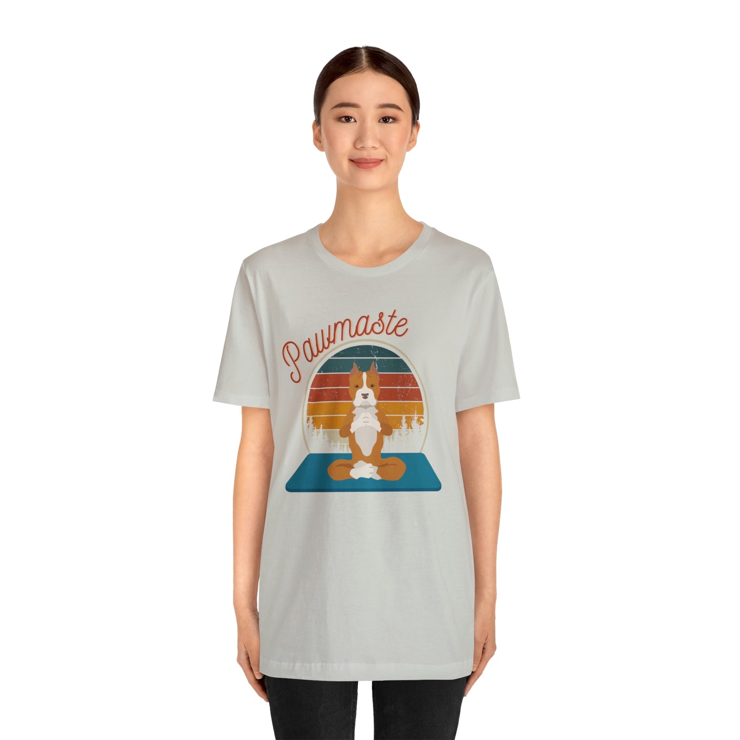 Pawmaste Pitbull Puppy Yoga Mountain Shirt Unisex Classic Tee