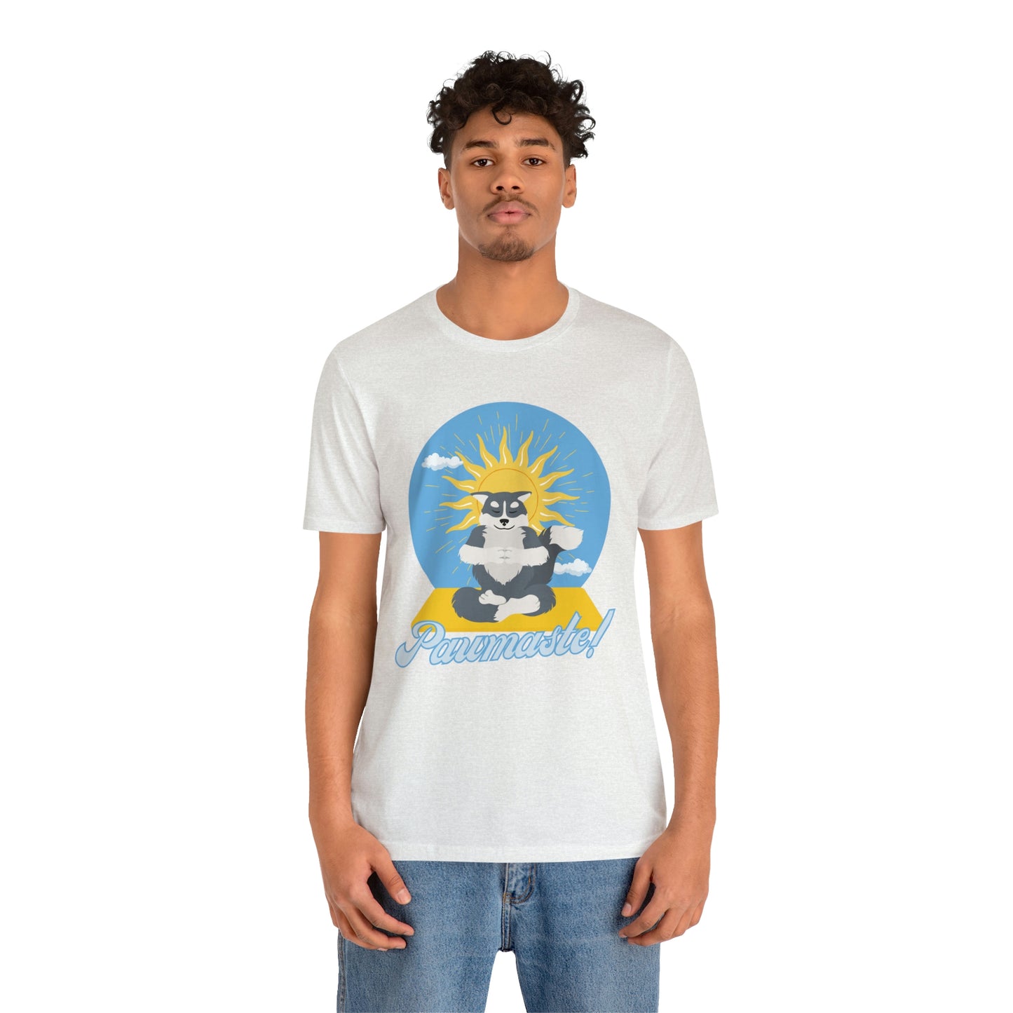 Pawmaste Happy Husky Puppy Yoga Shirt Unisex Classic Tee