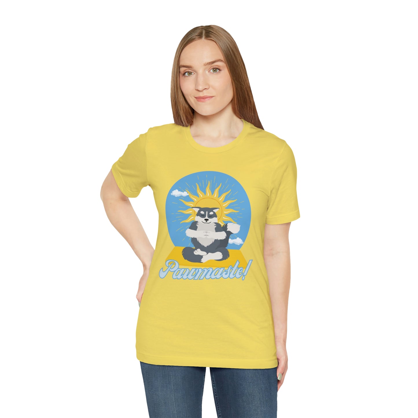 Pawmaste Happy Husky Puppy Yoga Shirt Unisex Classic Tee