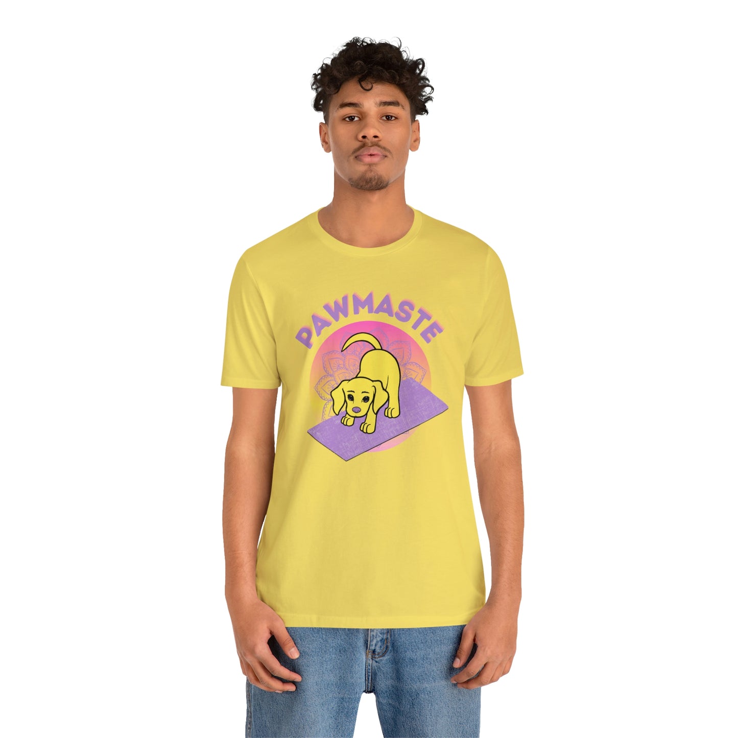 Pawmaste with Yogi the Rescue Puppy Yoga Mascot Mountain Seen Unisex Classic Tee