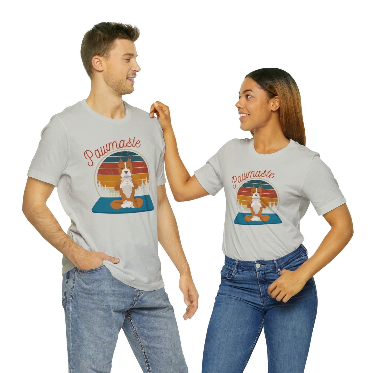 Pawmaste Pitbull Puppy Yoga Mountain Shirt Unisex Classic Tee