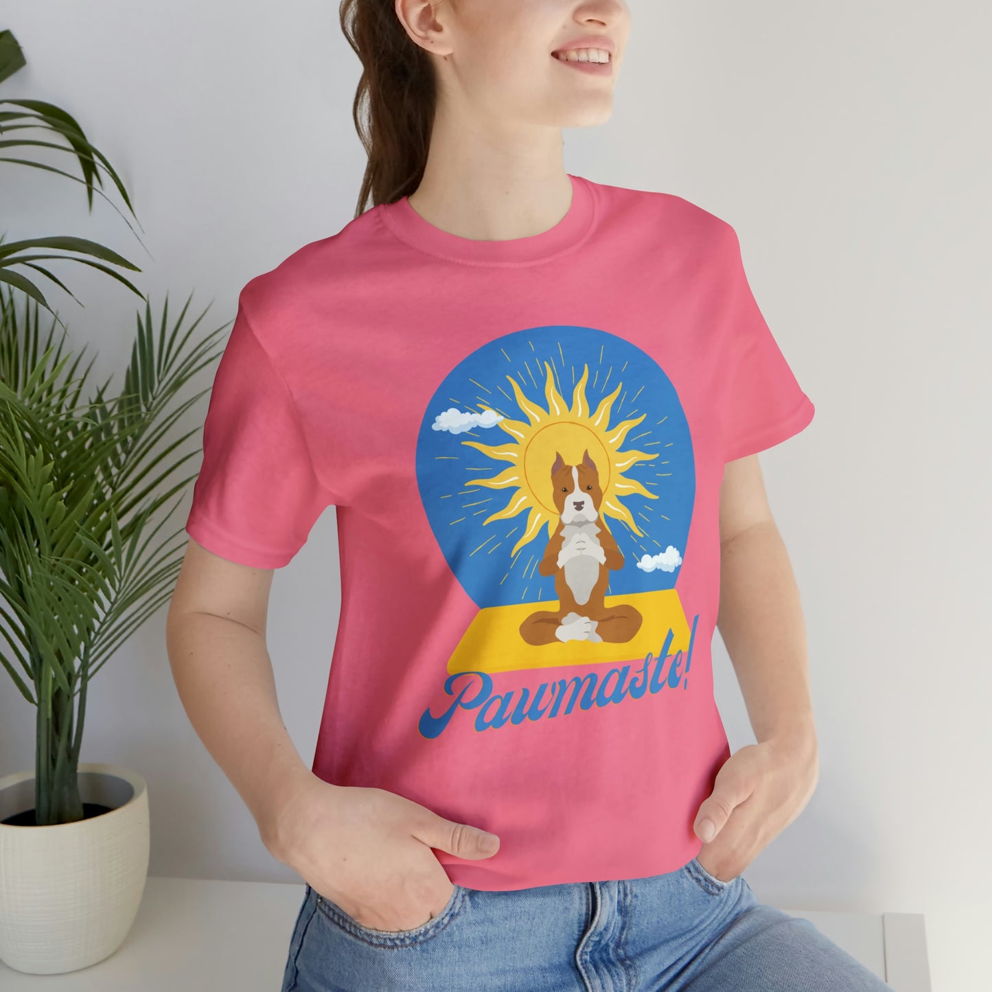 Pawmaste Pitbull Puppy Yoga Shirt Unisex Classic Tee