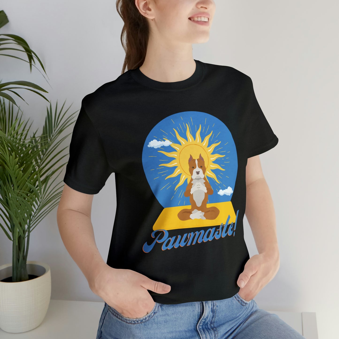 Pawmaste Pitbull Puppy Yoga Shirt Unisex Classic Tee