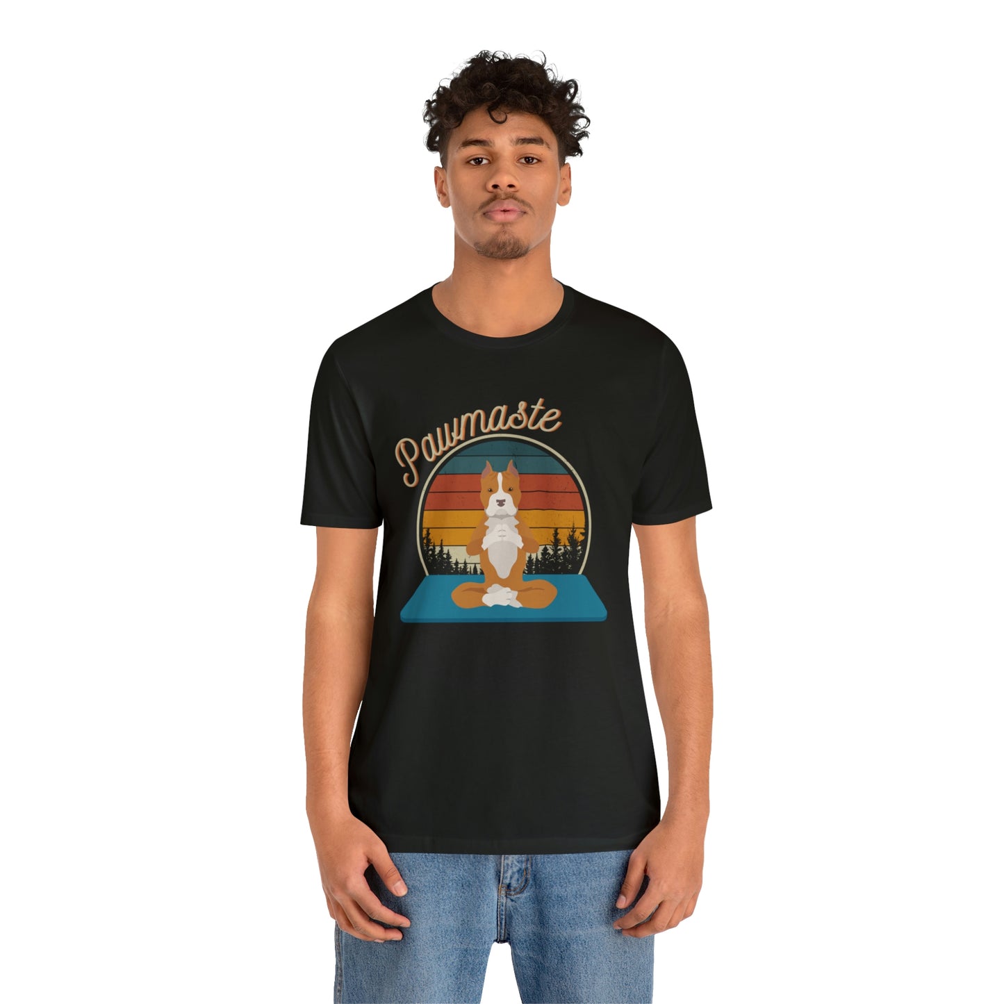 Pawmaste Pitbull Puppy Yoga Mountain Shirt Unisex Classic Tee