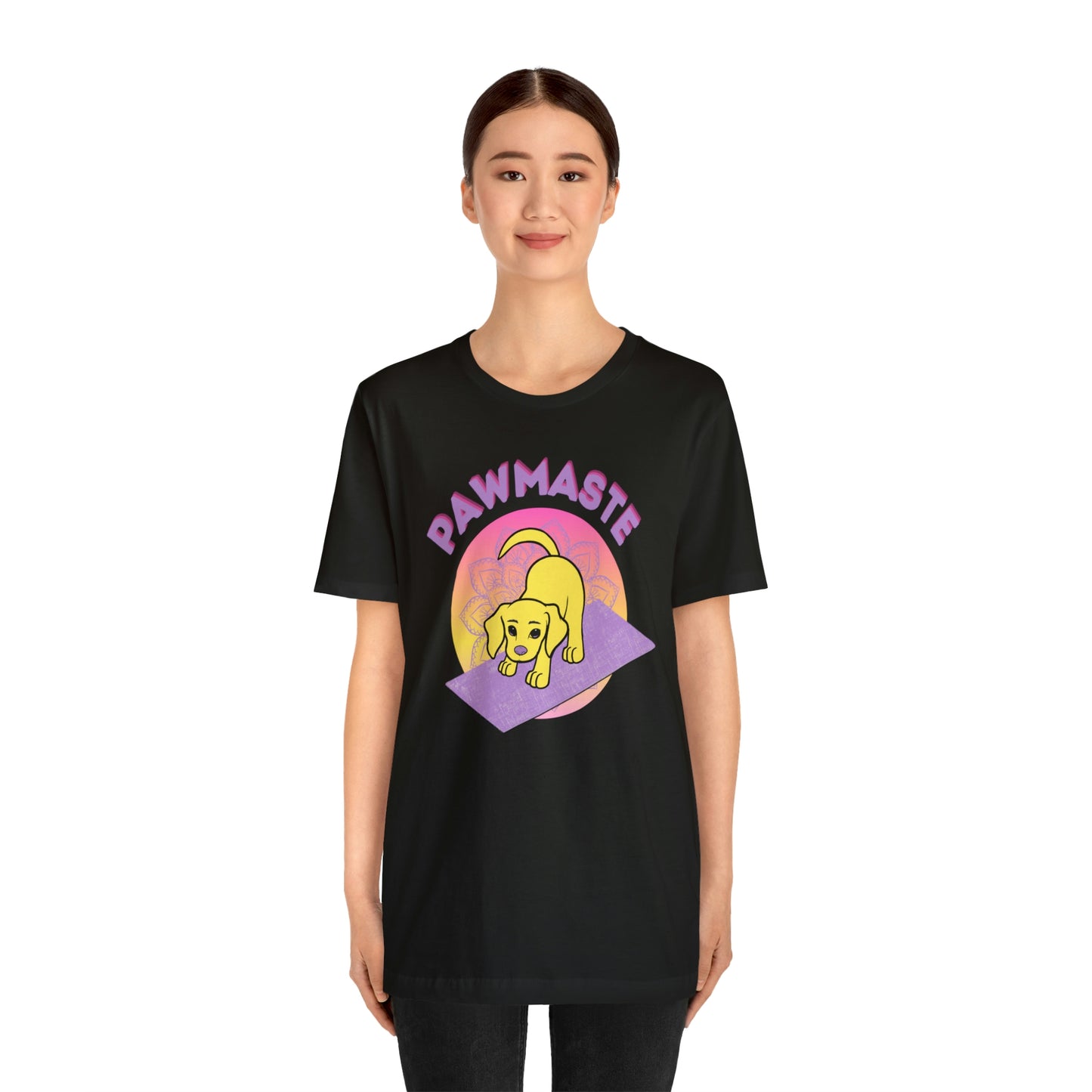 Pawmaste with Yogi the Rescue Puppy Yoga Mascot Mountain Seen Unisex Classic Tee