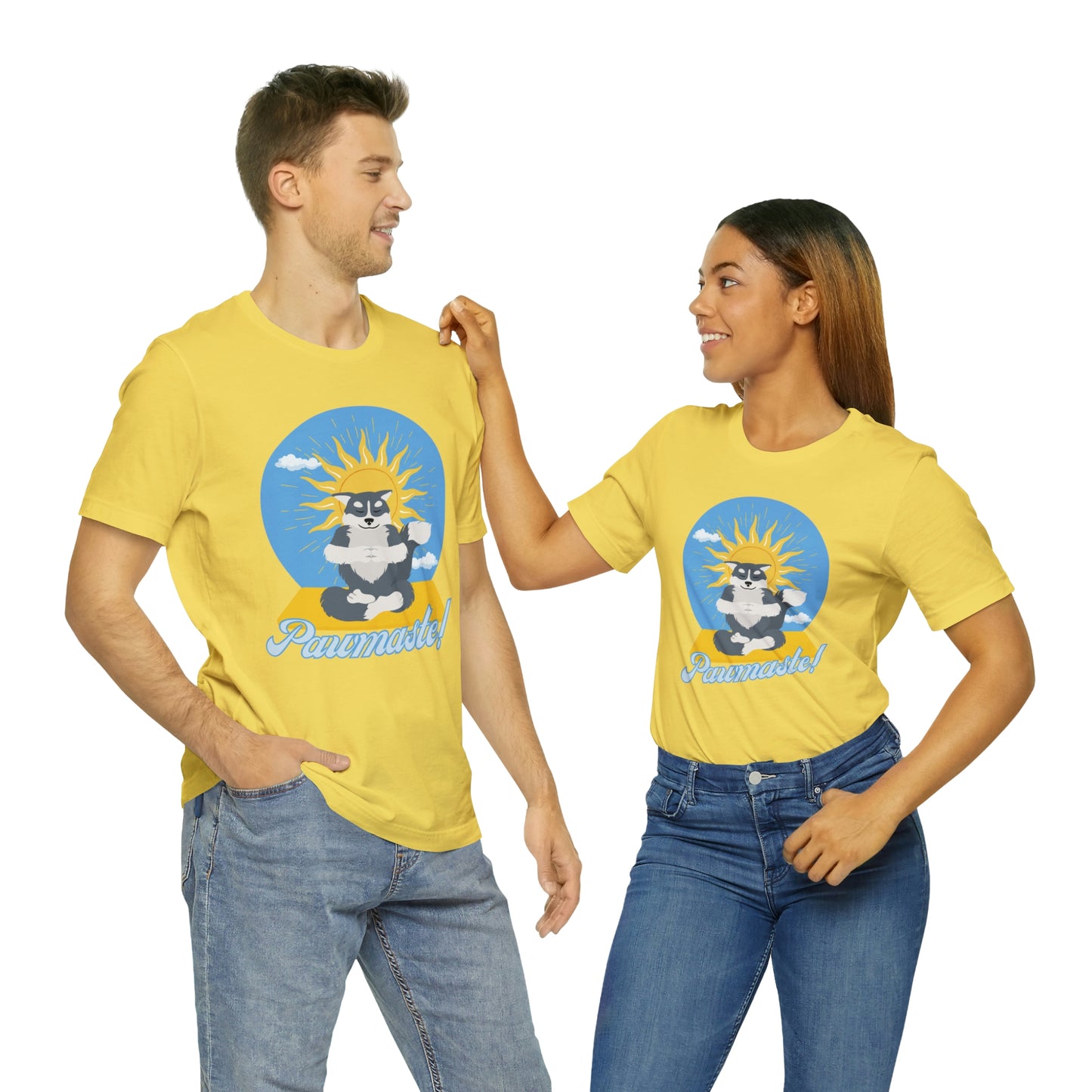 Pawmaste Happy Husky Puppy Yoga Shirt Unisex Classic Tee