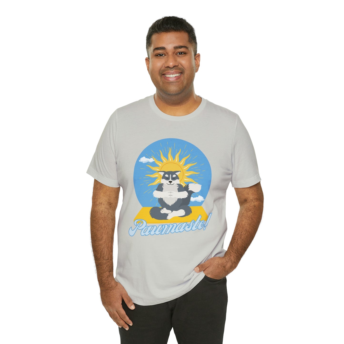 Pawmaste Happy Husky Puppy Yoga Shirt Unisex Classic Tee