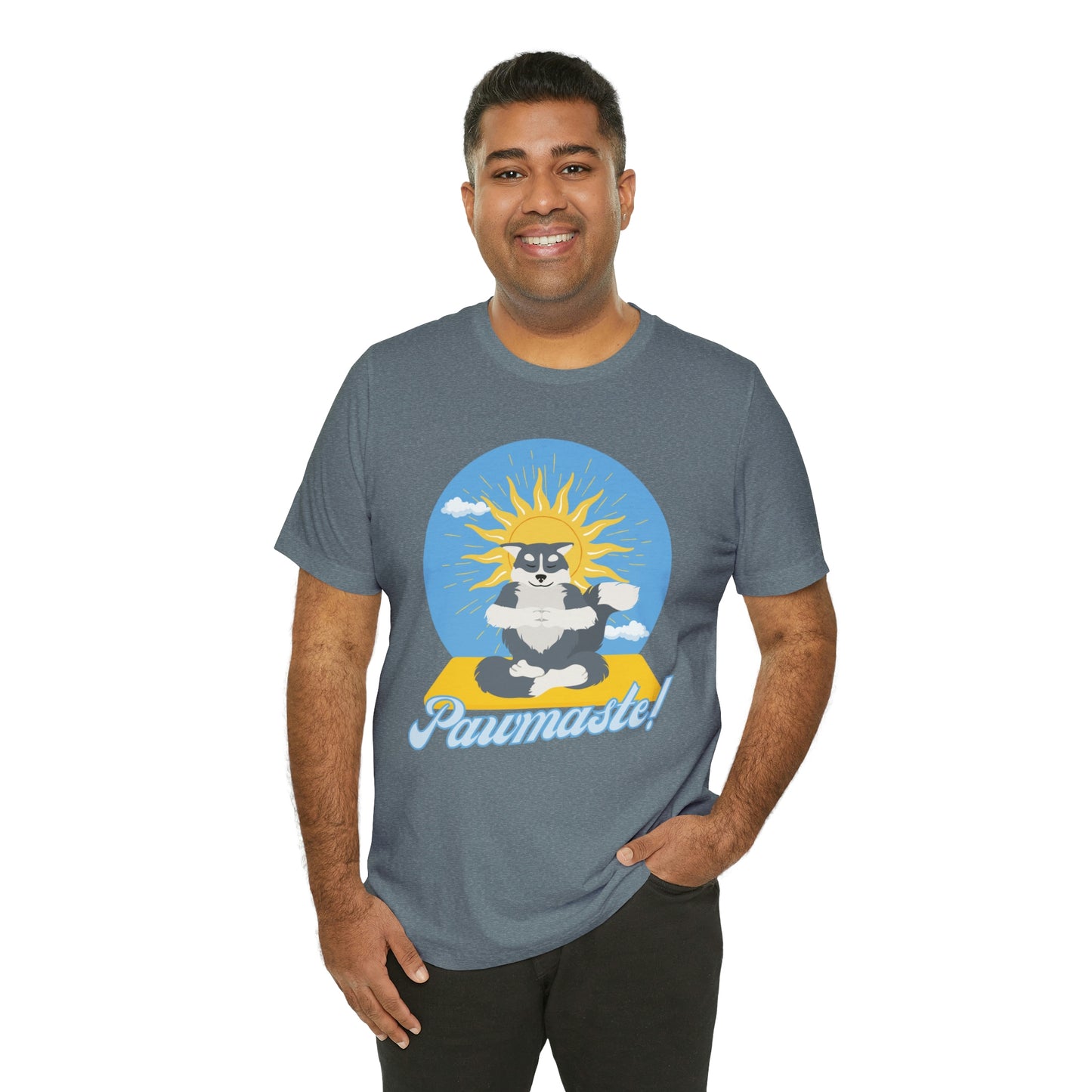 Pawmaste Happy Husky Puppy Yoga Shirt Unisex Classic Tee