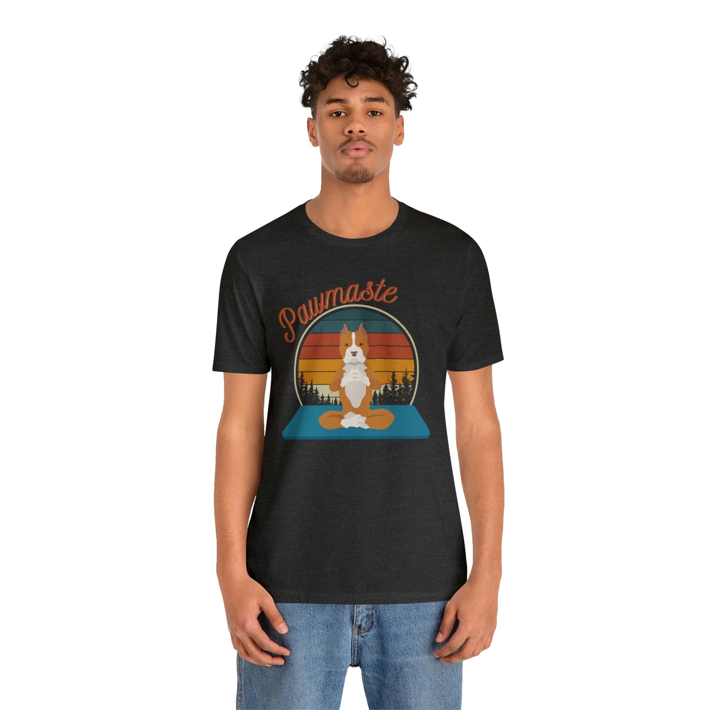 Pawmaste Pitbull Puppy Yoga Mountain Shirt Unisex Classic Tee