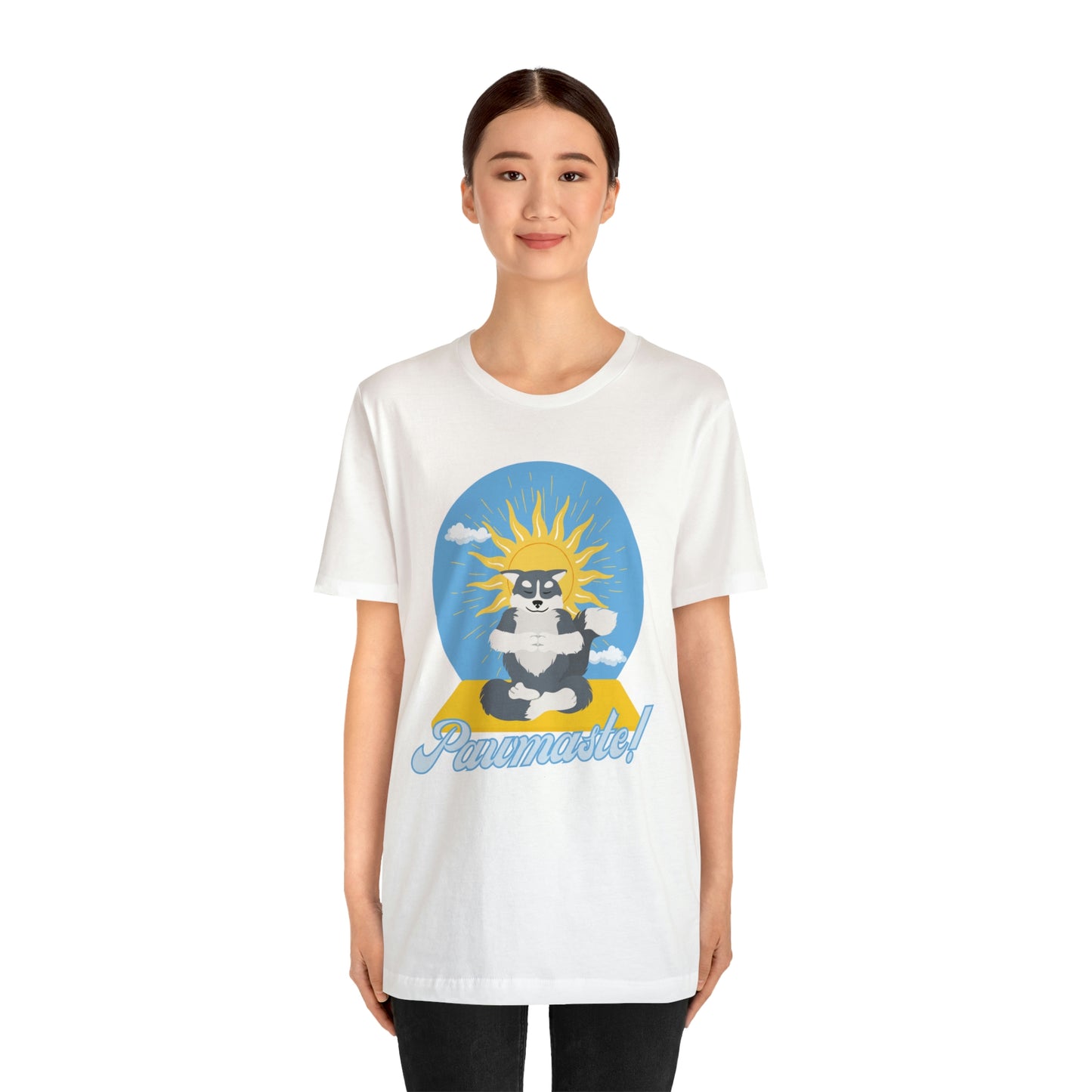 Pawmaste Happy Husky Puppy Yoga Shirt Unisex Classic Tee