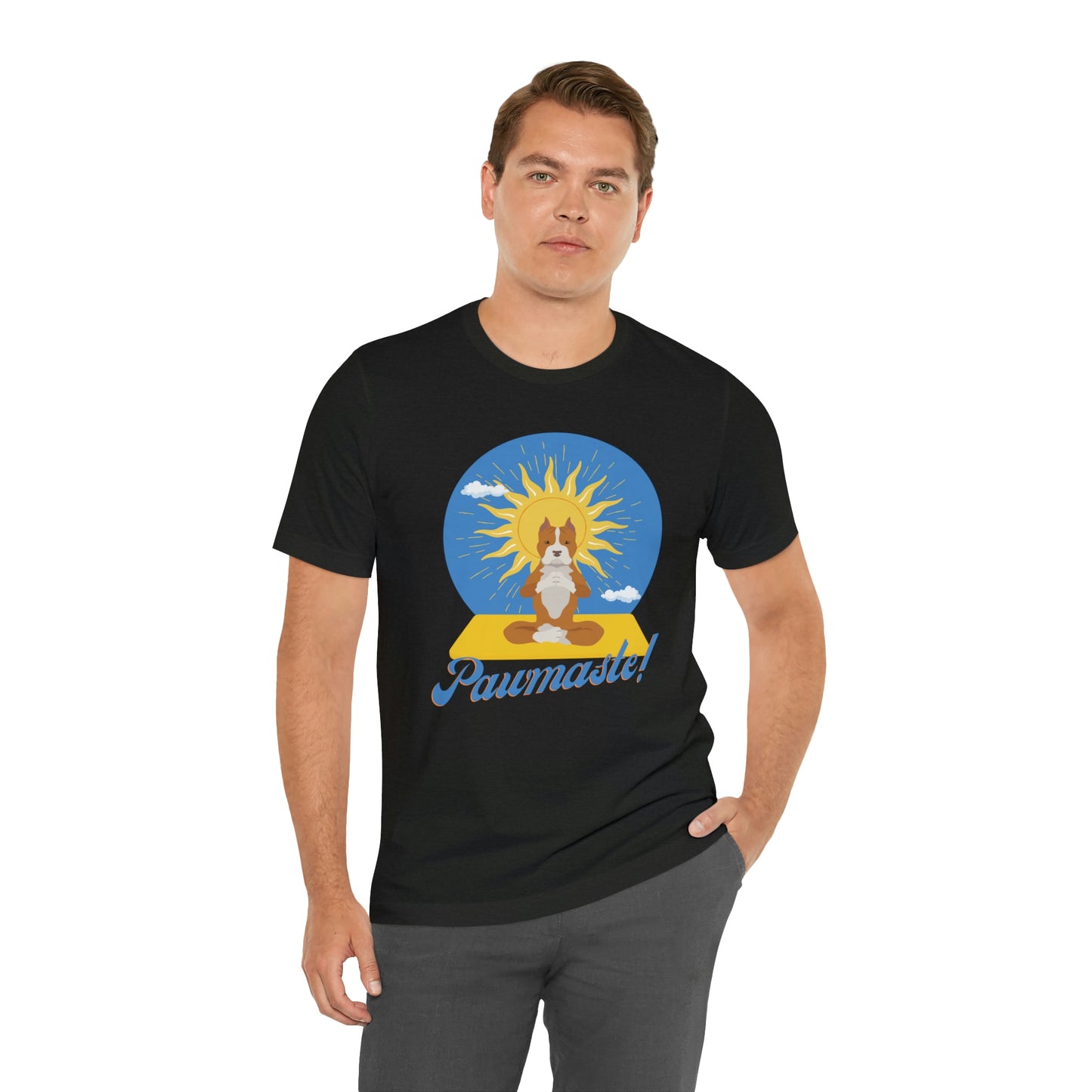 Pawmaste Pitbull Puppy Yoga Shirt Unisex Classic Tee