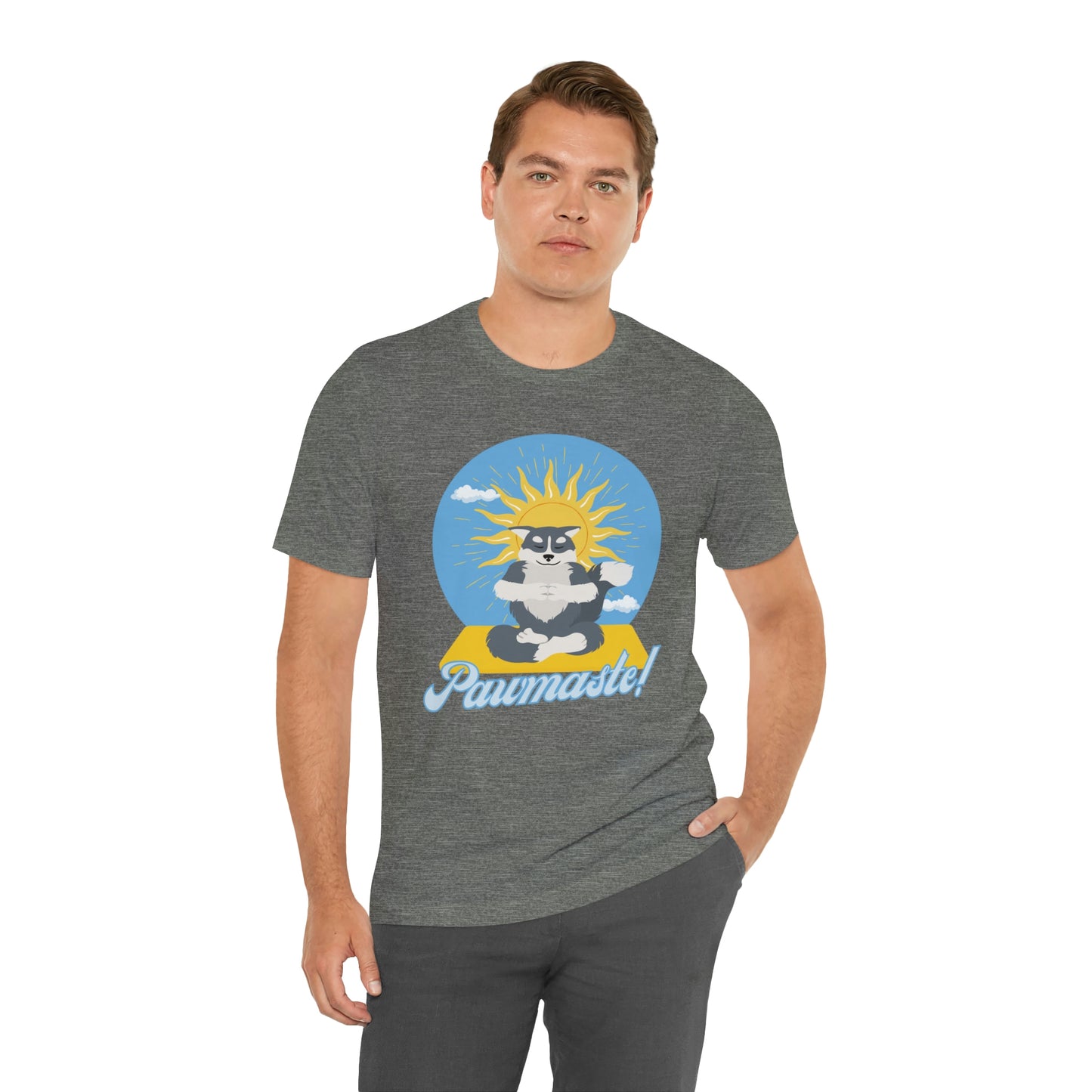 Pawmaste Happy Husky Puppy Yoga Shirt Unisex Classic Tee