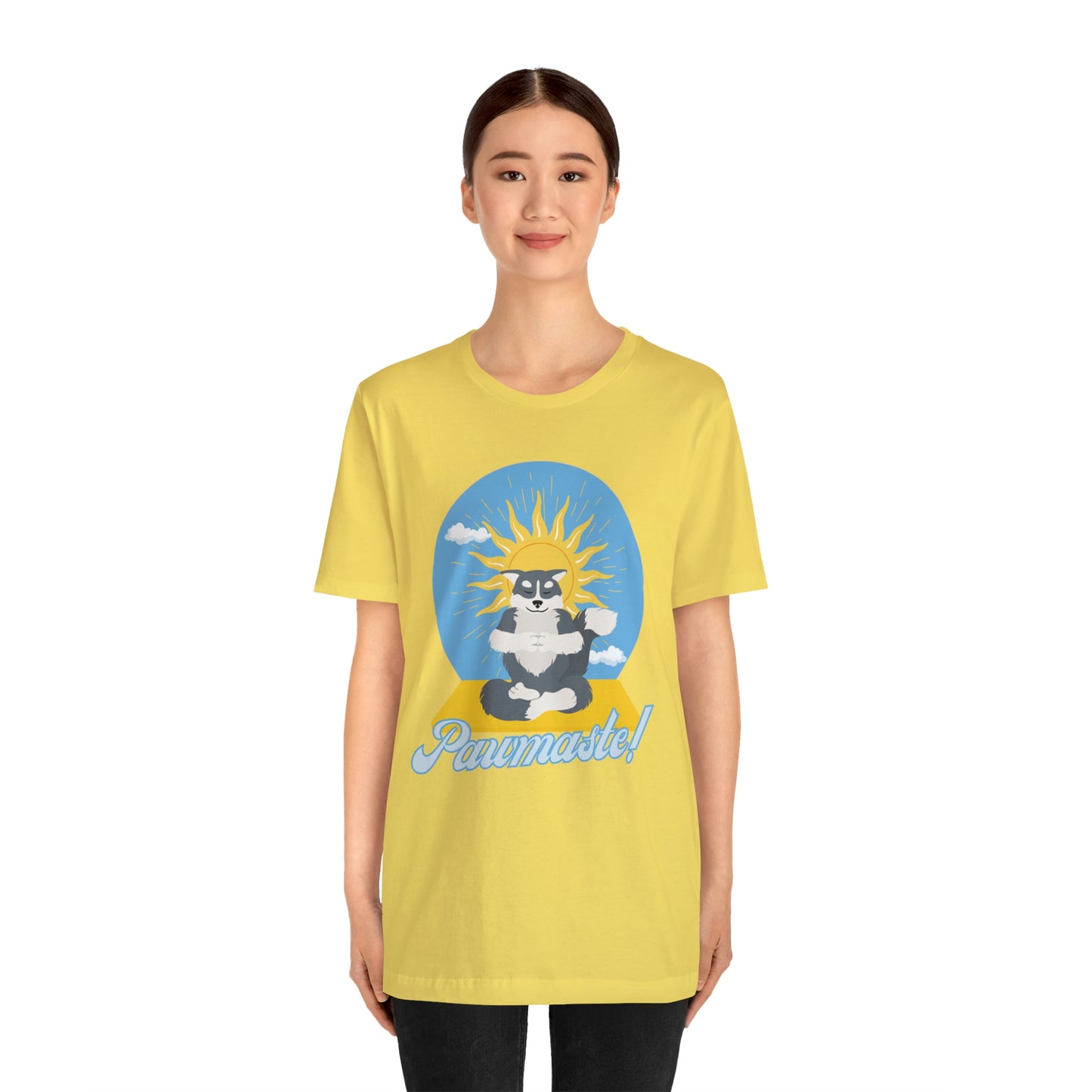 Pawmaste Happy Husky Puppy Yoga Shirt Unisex Classic Tee