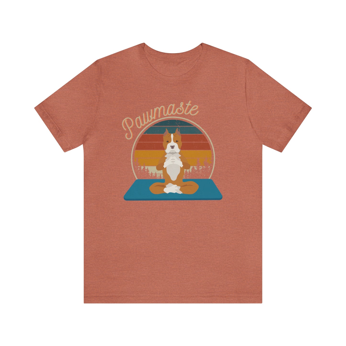 Pawmaste Pitbull Puppy Yoga Mountain Shirt Unisex Classic Tee