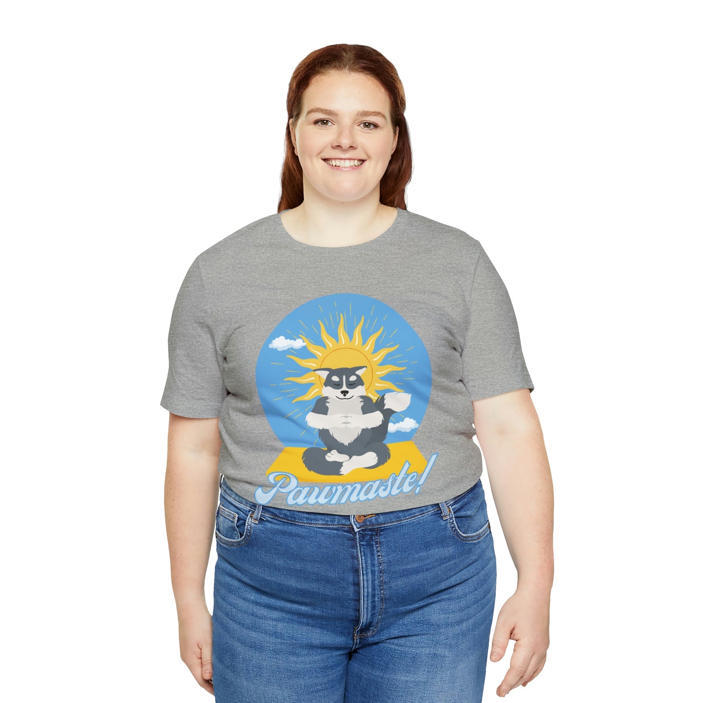 Pawmaste Happy Husky Puppy Yoga Shirt Unisex Classic Tee